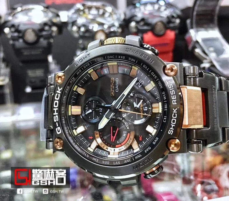 G-SHOCK系列 35周年紀念錶款 黑*玫瑰金 MTG-B1000TF-1A