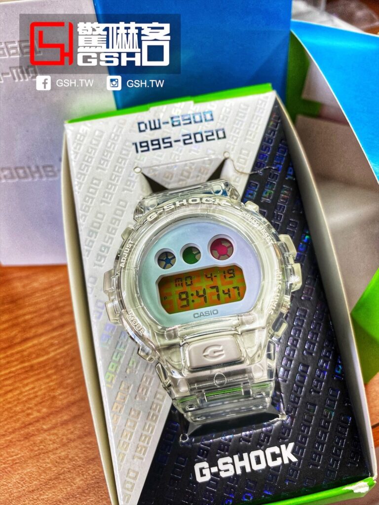 G-SHOCK DW-6900系列25周年紀念錶 果凍白 DW-6900SP-7